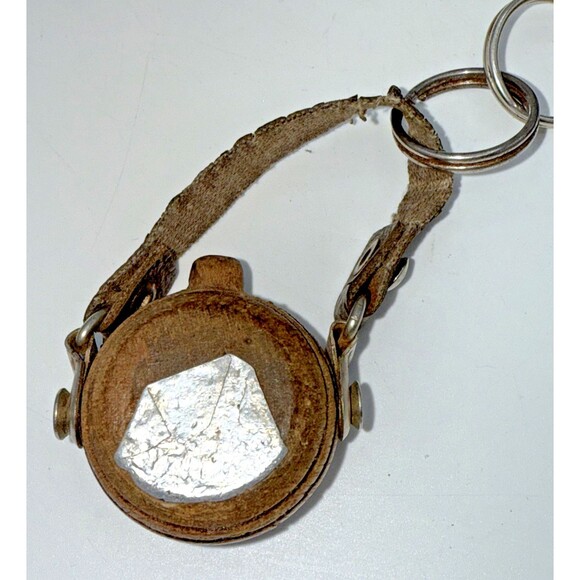 Vintage Handcrafted Tooled Leather Keychains Coin Purse, Shoe, Canteen Mexico - Picture 7 of 9